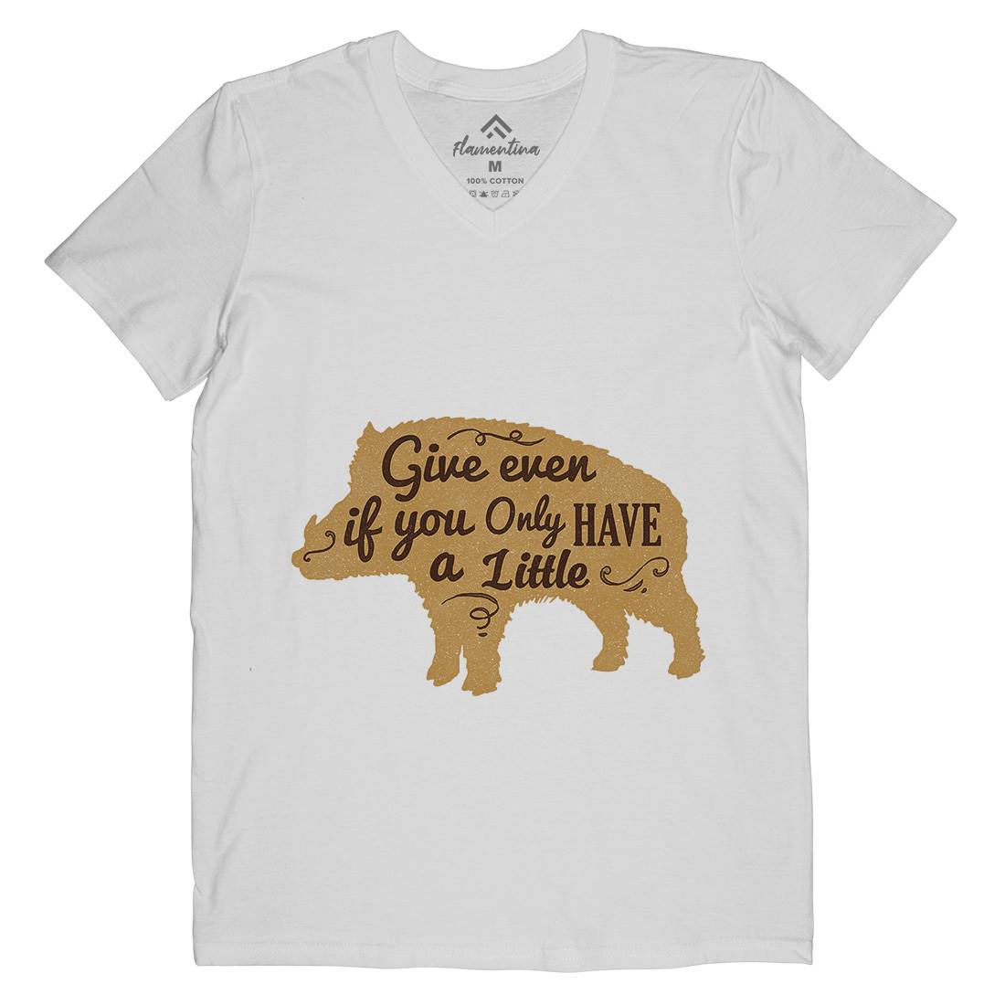 Give Even Mens Organic V-Neck T-Shirt Religion A318