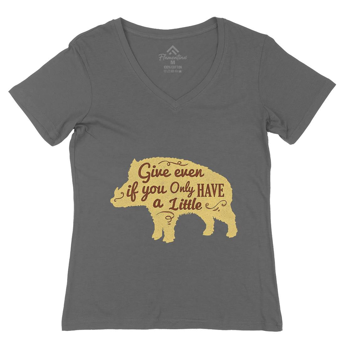 Give Even Womens Organic V-Neck T-Shirt Religion A318