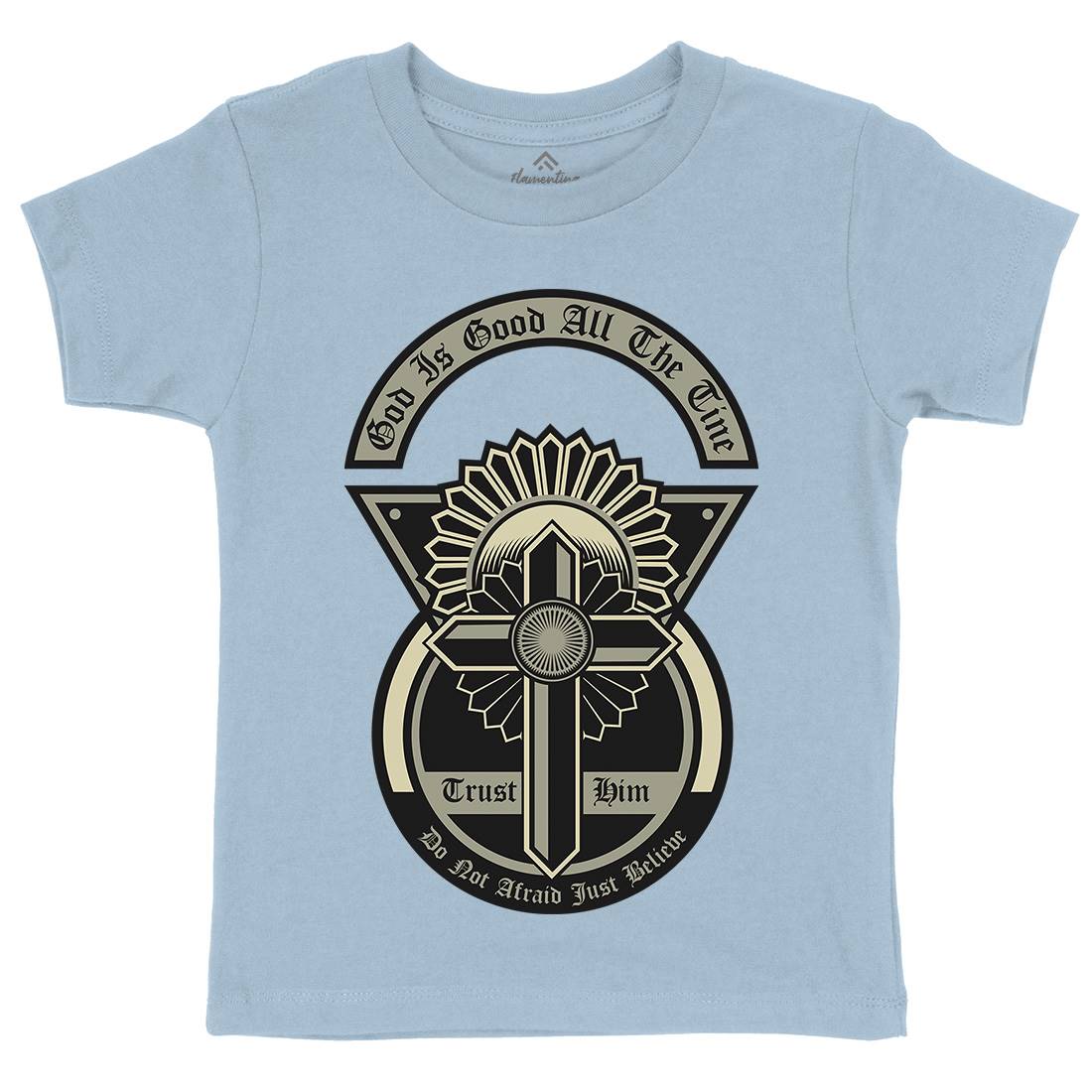 God Is Good Kids Organic Crew Neck T-Shirt Religion A319