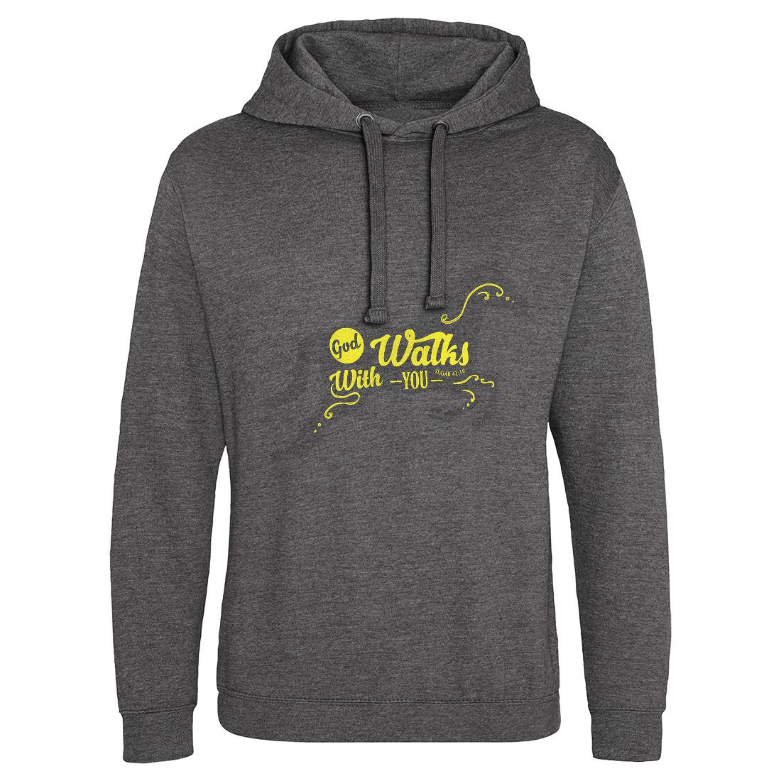 God Walks With You Mens Hoodie Without Pocket Religion A320