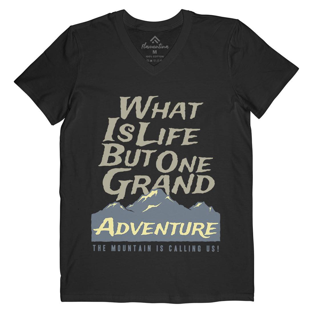 Great Adventure Mens Organic V-Neck T-Shirt Nature A321