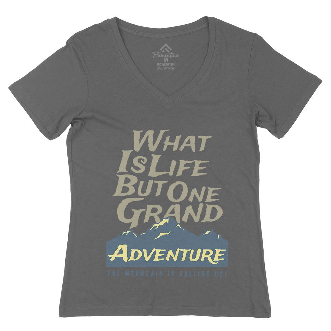 Great Adventure Womens Organic V-Neck T-Shirt Nature A321