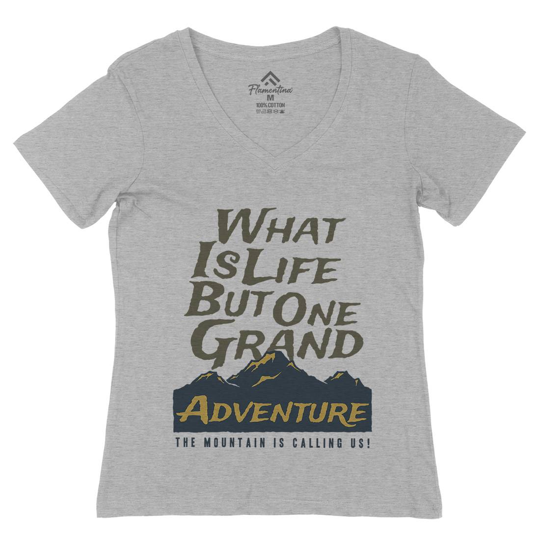 Great Adventure Womens Organic V-Neck T-Shirt Nature A321