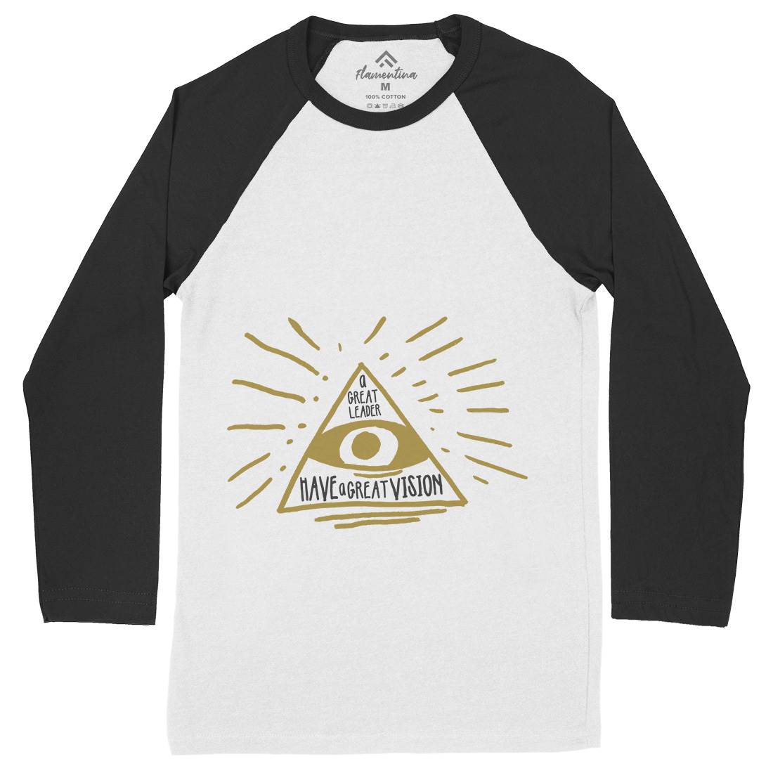 Great Leader Mens Long Sleeve Baseball T-Shirt Illuminati A322
