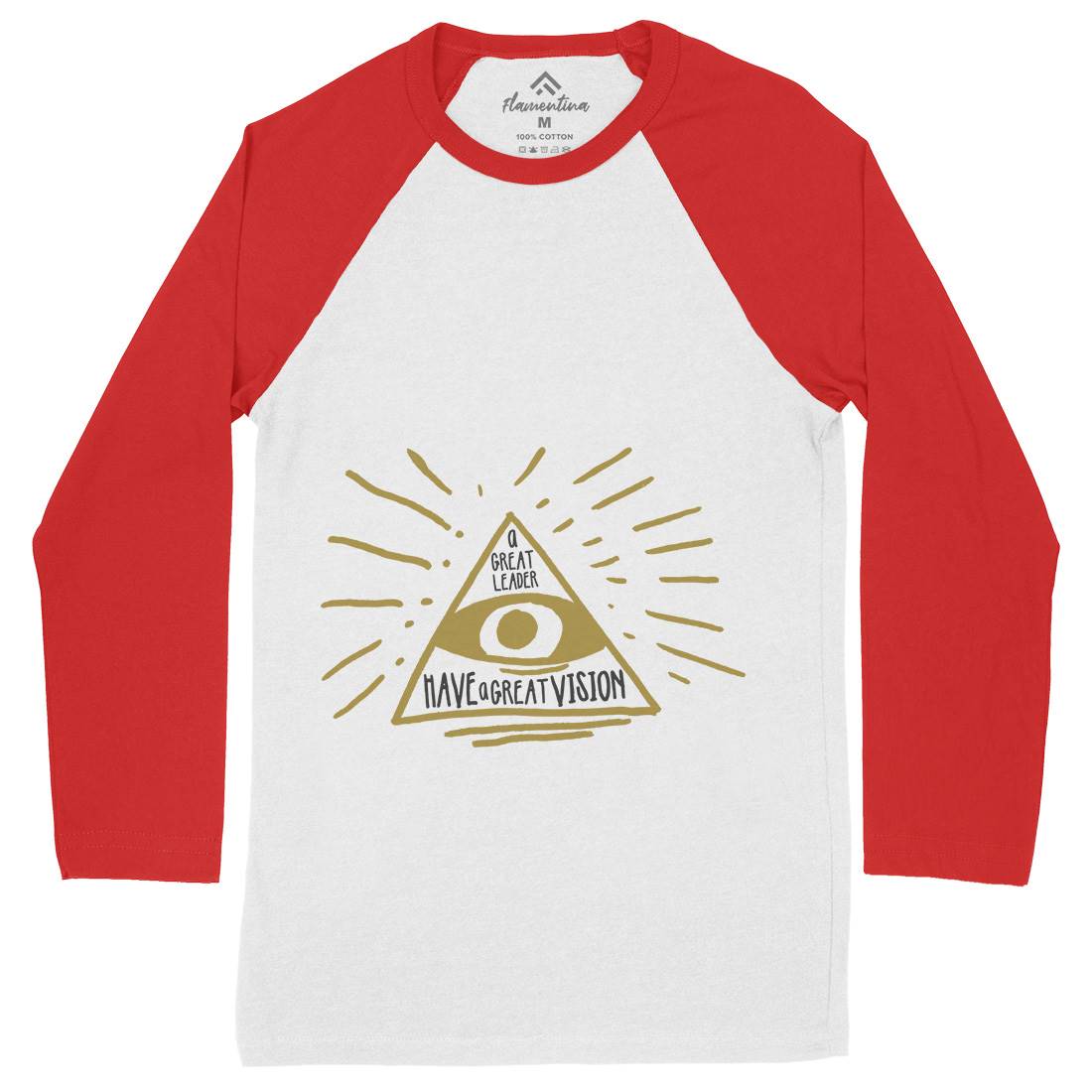 Great Leader Mens Long Sleeve Baseball T-Shirt Illuminati A322