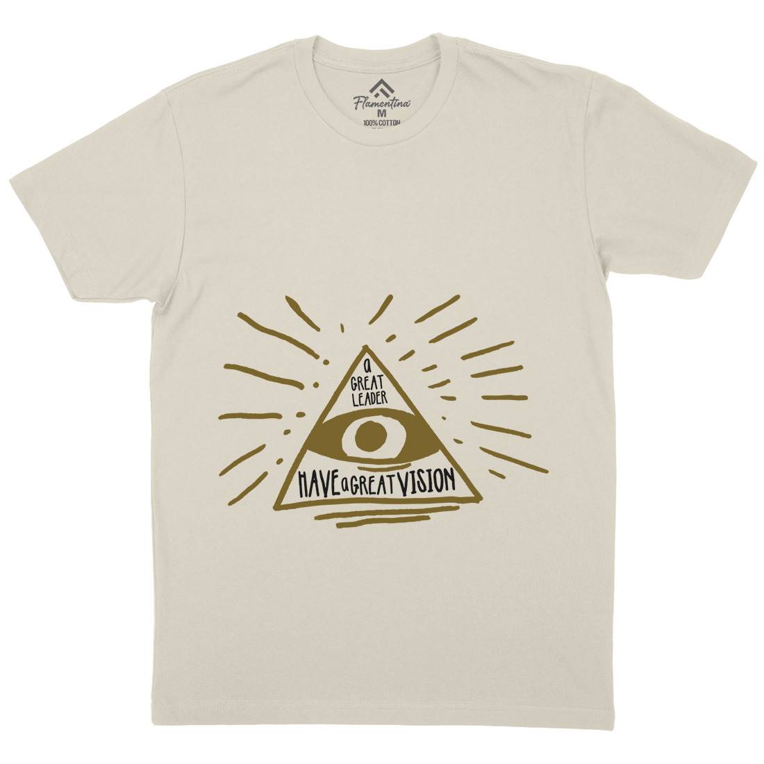 Great Leader Mens Organic Crew Neck T-Shirt Illuminati A322