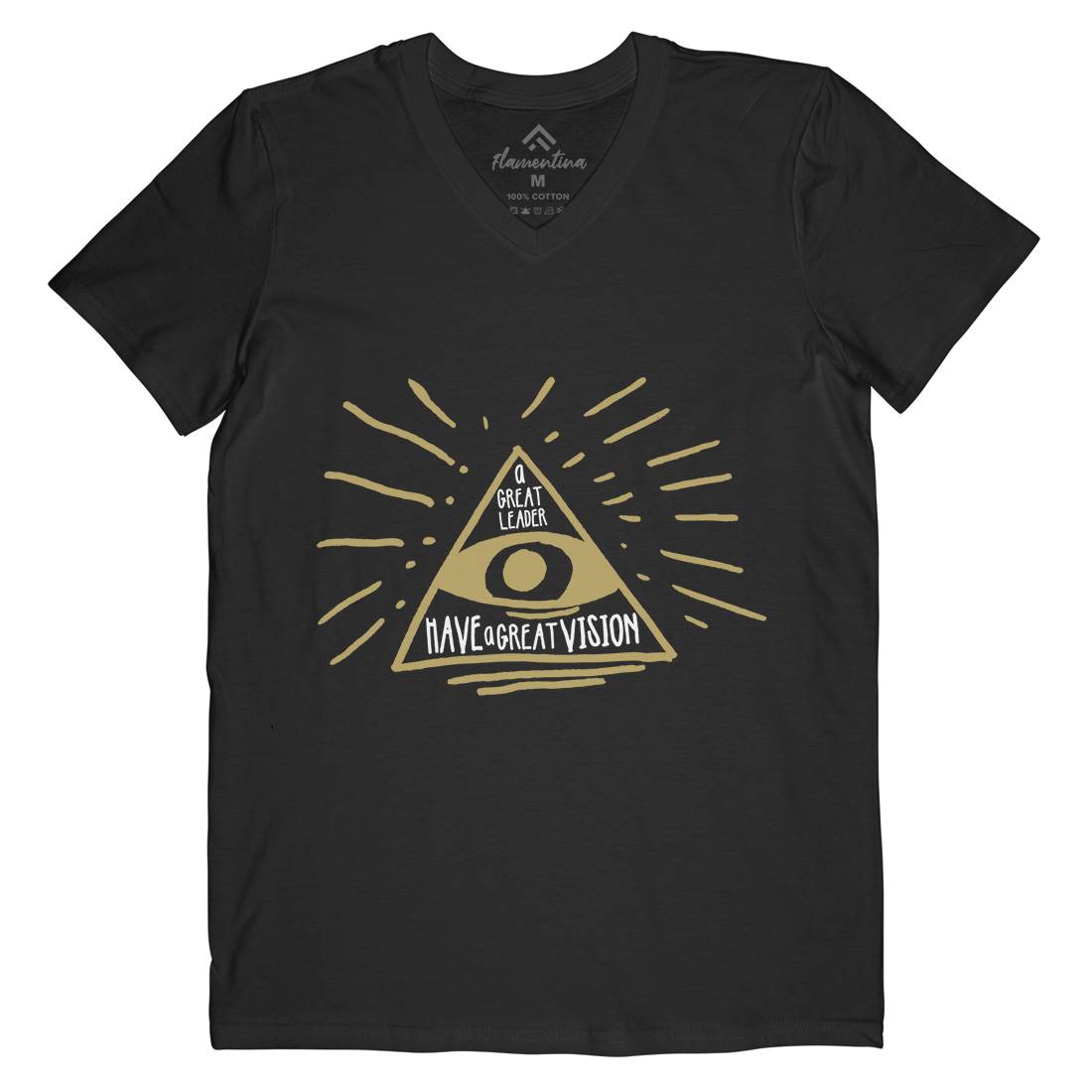 Great Leader Mens V-Neck T-Shirt Illuminati A322