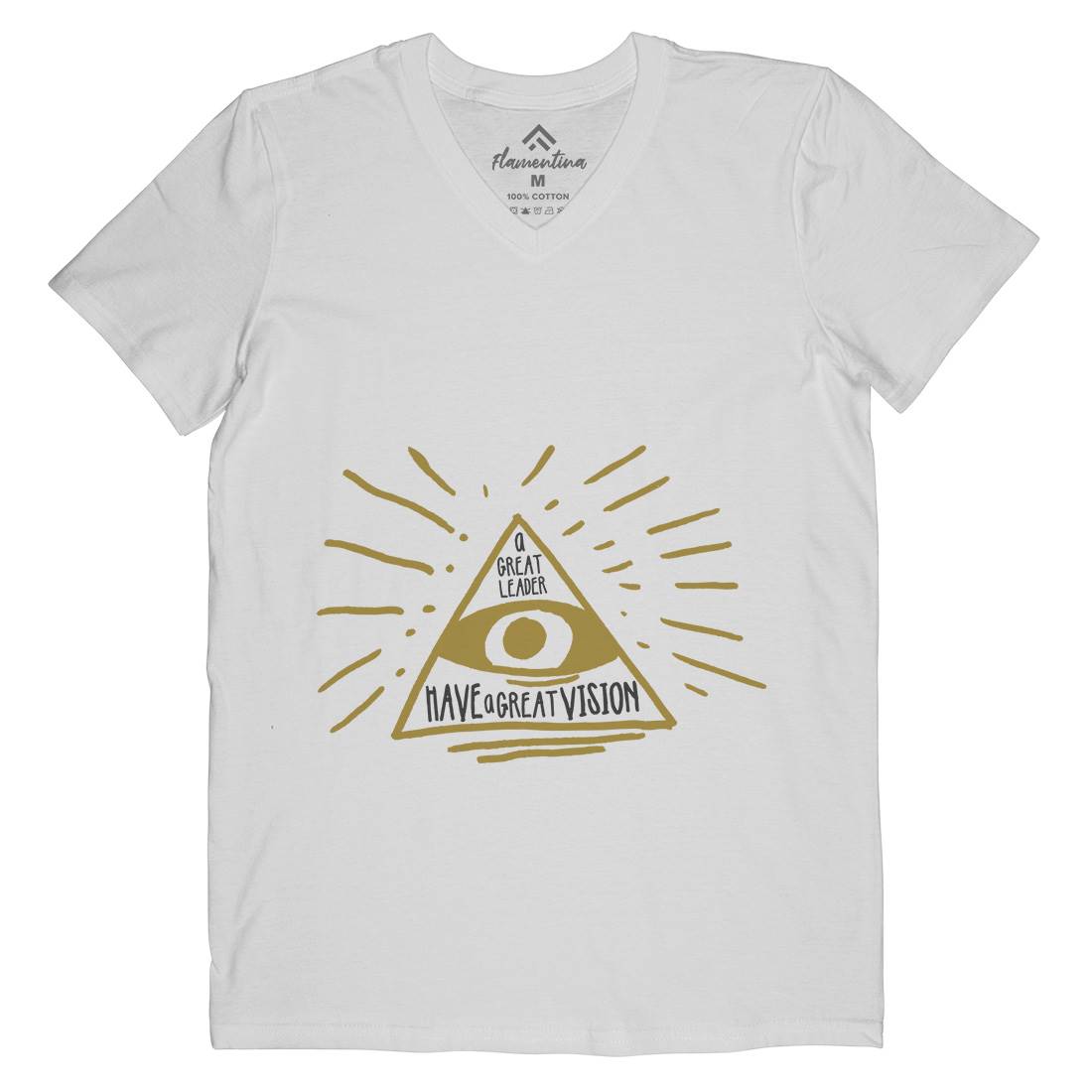 Great Leader Mens V-Neck T-Shirt Illuminati A322