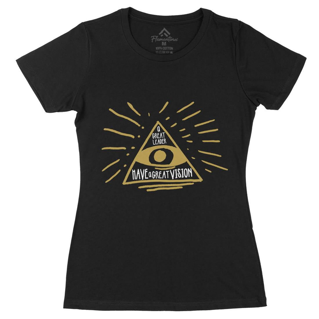 Great Leader Womens Organic Crew Neck T-Shirt Illuminati A322