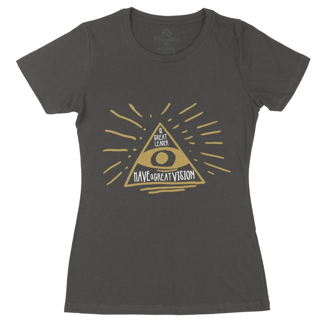 Great Leader Womens Organic Crew Neck T-Shirt Illuminati A322