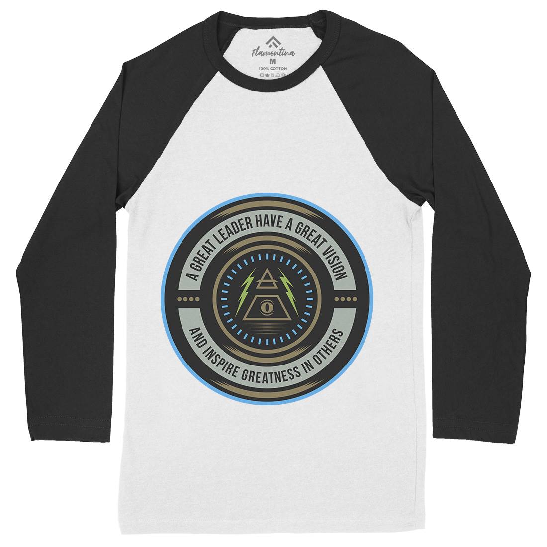 Great Vision Mens Long Sleeve Baseball T-Shirt Illuminati A323