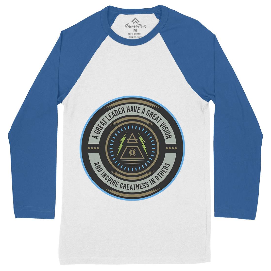 Great Vision Mens Long Sleeve Baseball T-Shirt Illuminati A323