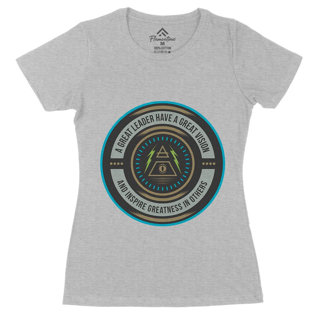 Great Vision Womens Organic Crew Neck T-Shirt Illuminati A323