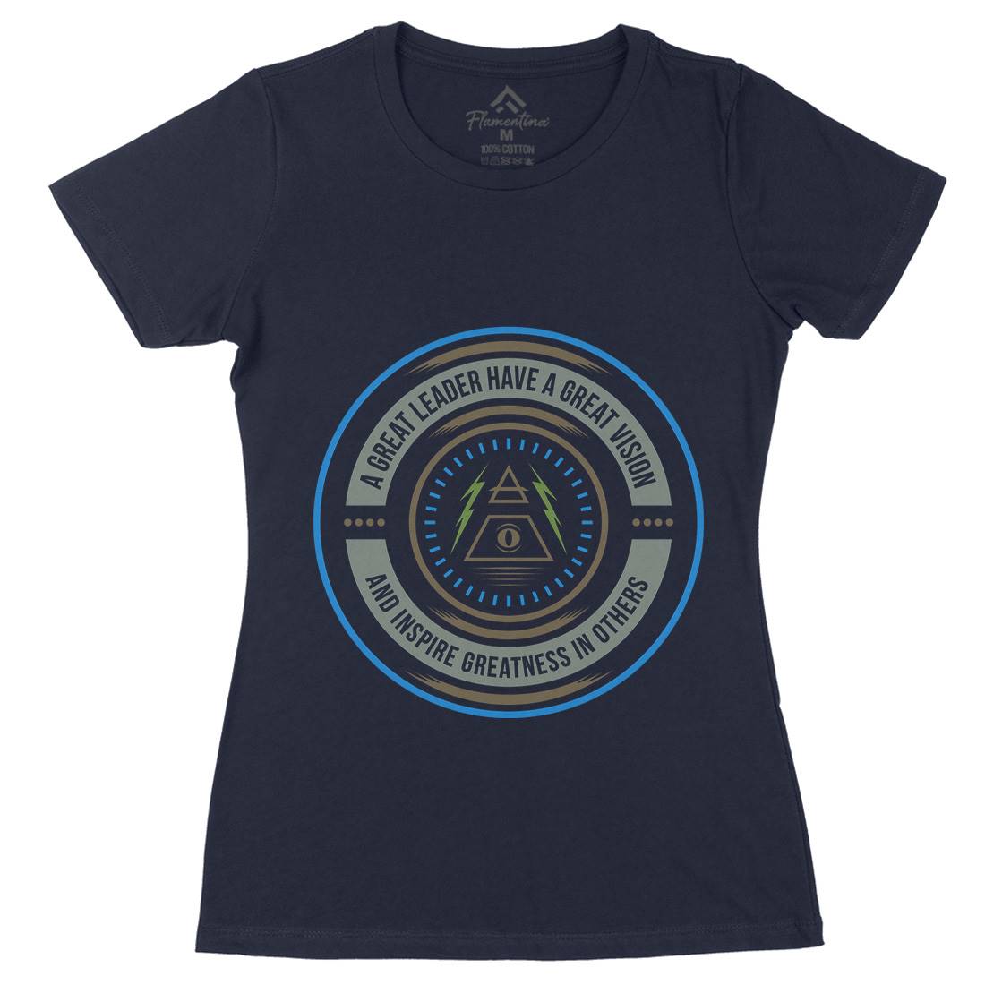Great Vision Womens Organic Crew Neck T-Shirt Illuminati A323