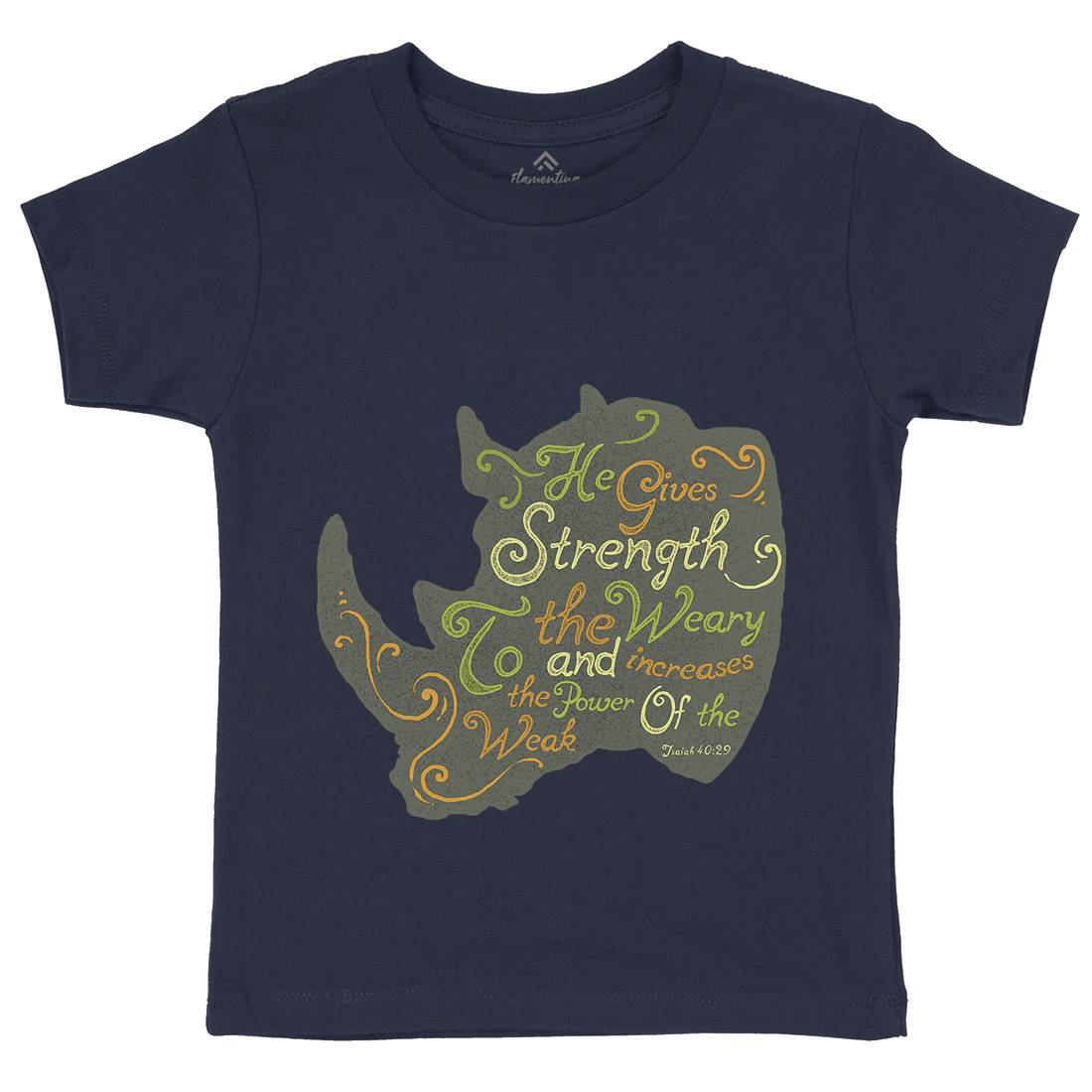He Gives Strength Kids Crew Neck T-Shirt Religion A325