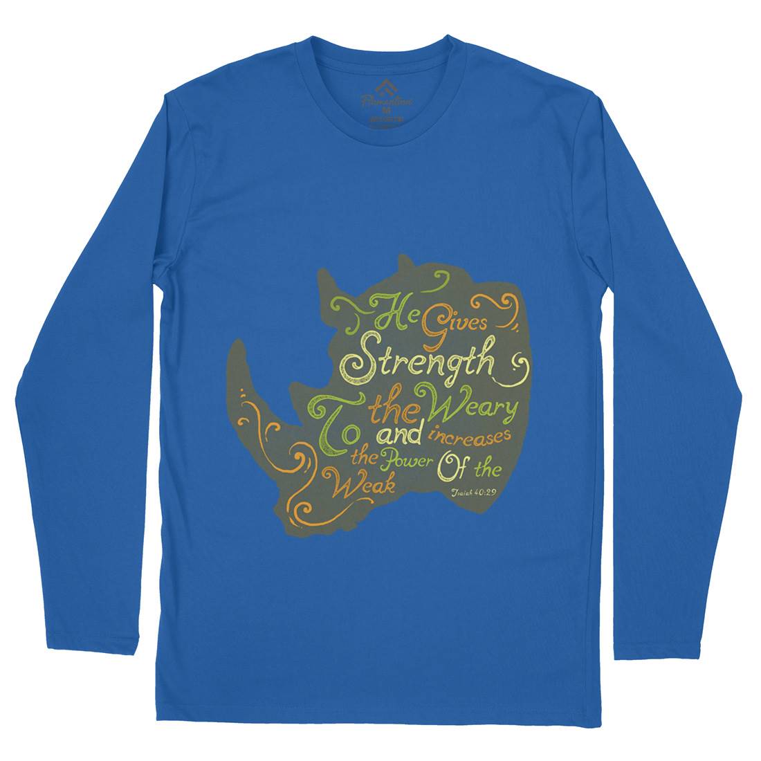 He Gives Strength Mens Long Sleeve T-Shirt Religion A325