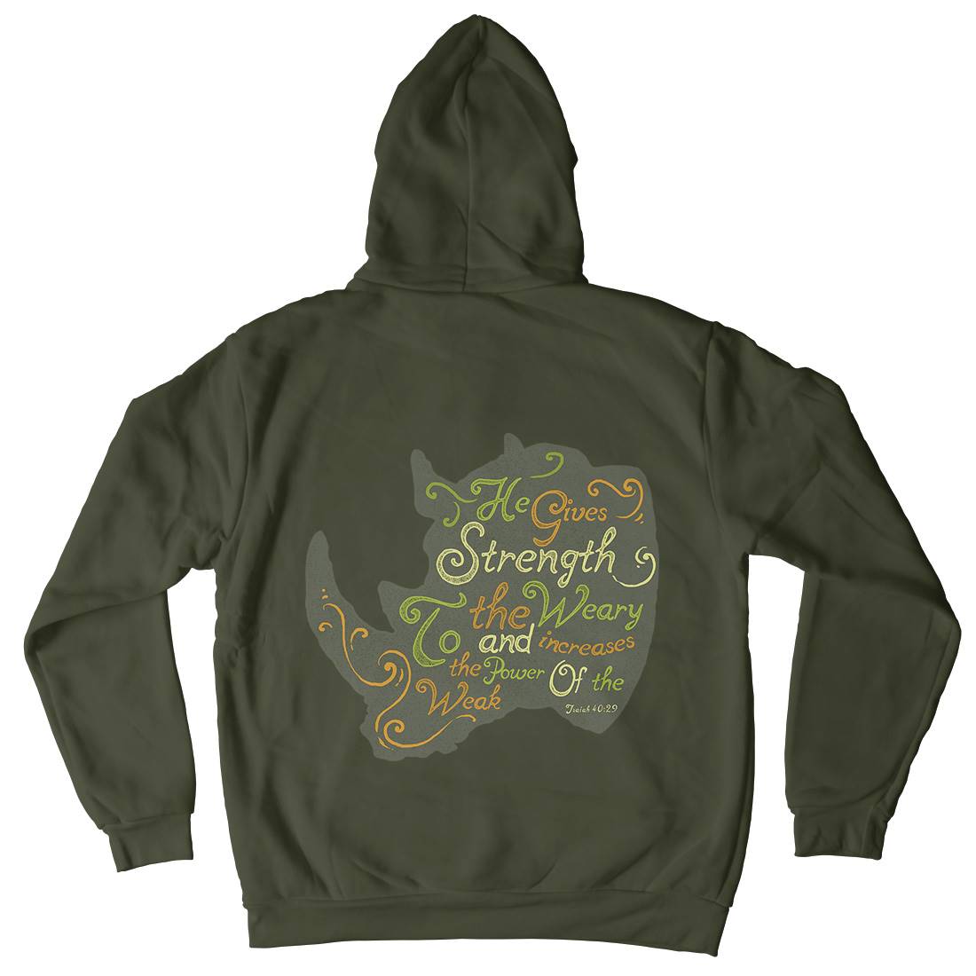 He Gives Strength Kids Crew Neck Hoodie Religion A325