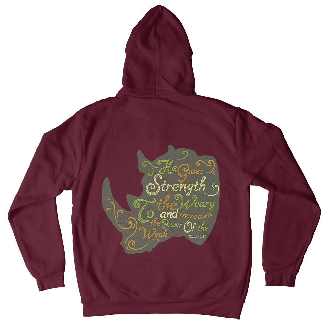 He Gives Strength Mens Hoodie With Pocket Religion A325