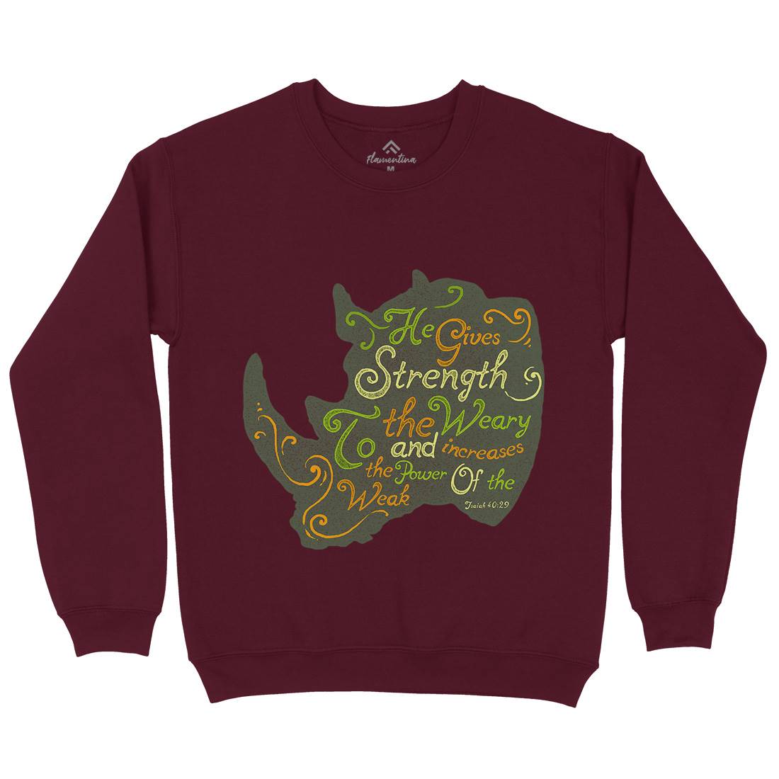 He Gives Strength Mens Crew Neck Sweatshirt Religion A325