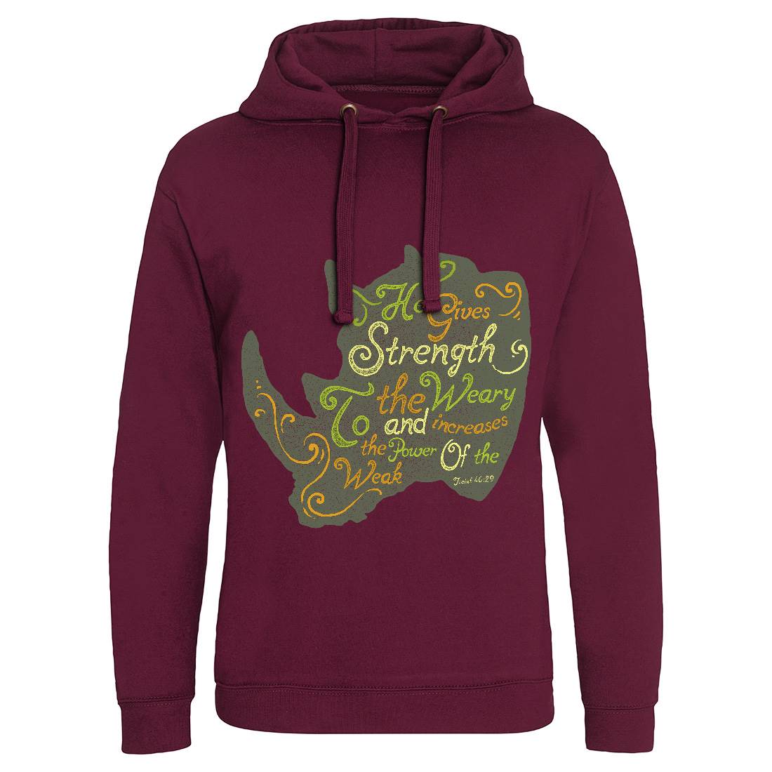 He Gives Strength Mens Hoodie Without Pocket Religion A325