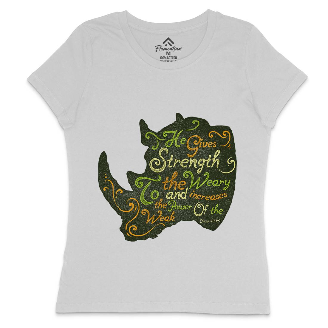He Gives Strength Womens Crew Neck T-Shirt Religion A325