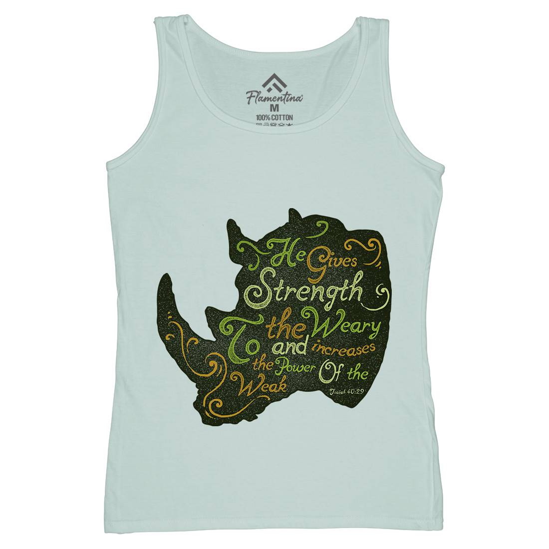 He Gives Strength Womens Organic Tank Top Vest Religion A325
