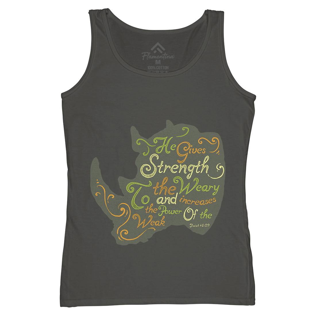 He Gives Strength Womens Organic Tank Top Vest Religion A325