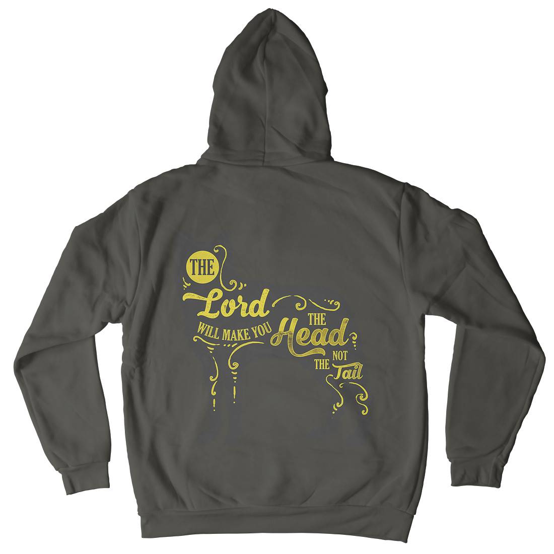 Head Not The Tail Mens Hoodie With Pocket Religion A326