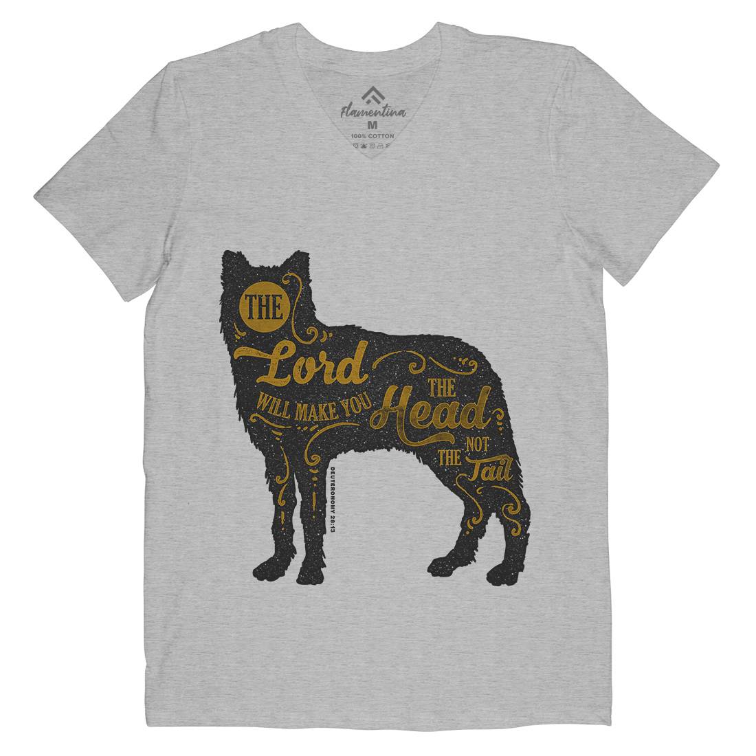 Head Not The Tail Mens V-Neck T-Shirt Religion A326