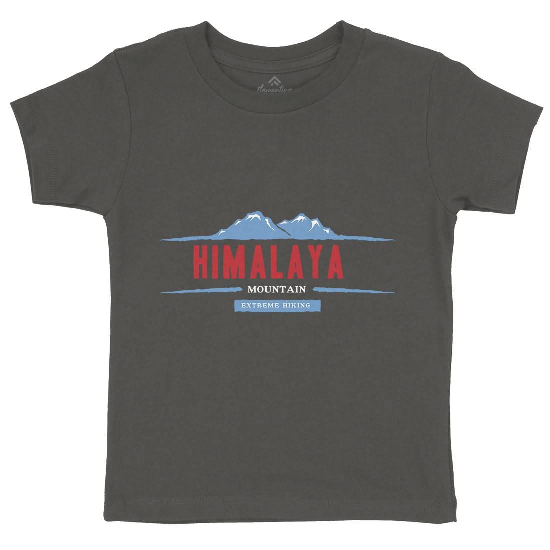 Himalaya Mountain Kids Organic Crew Neck T-Shirt Nature A329