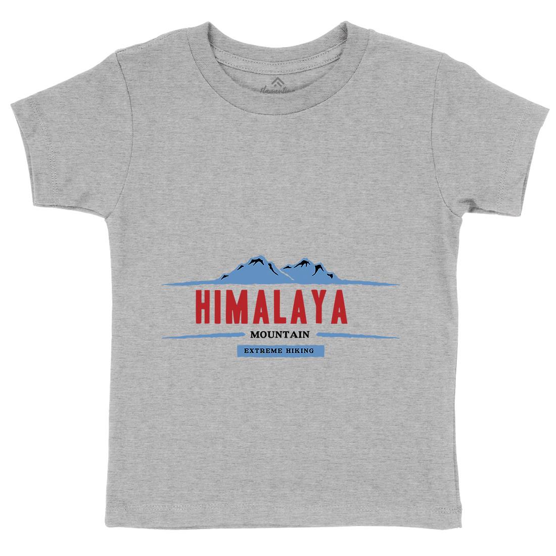 Himalaya Mountain Kids Organic Crew Neck T-Shirt Nature A329