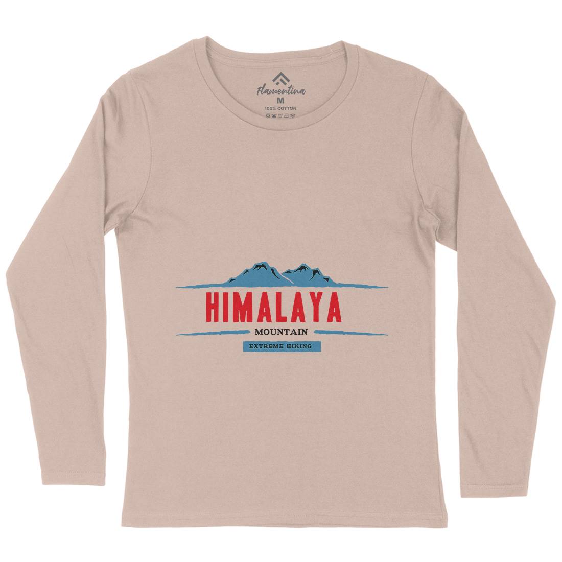 Himalaya Mountain Womens Long Sleeve T-Shirt Nature A329