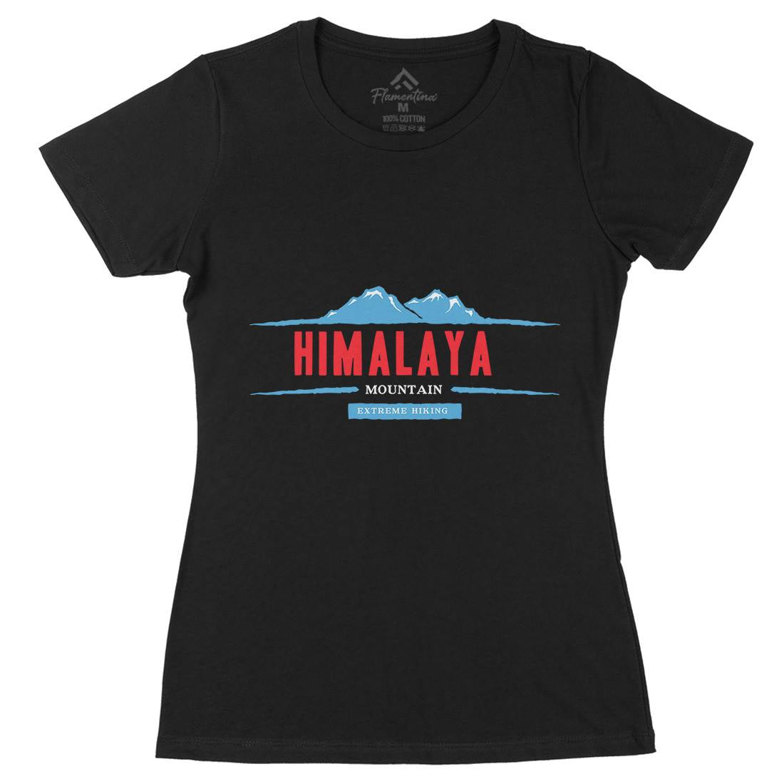 Himalaya Mountain Womens Organic Crew Neck T-Shirt Nature A329