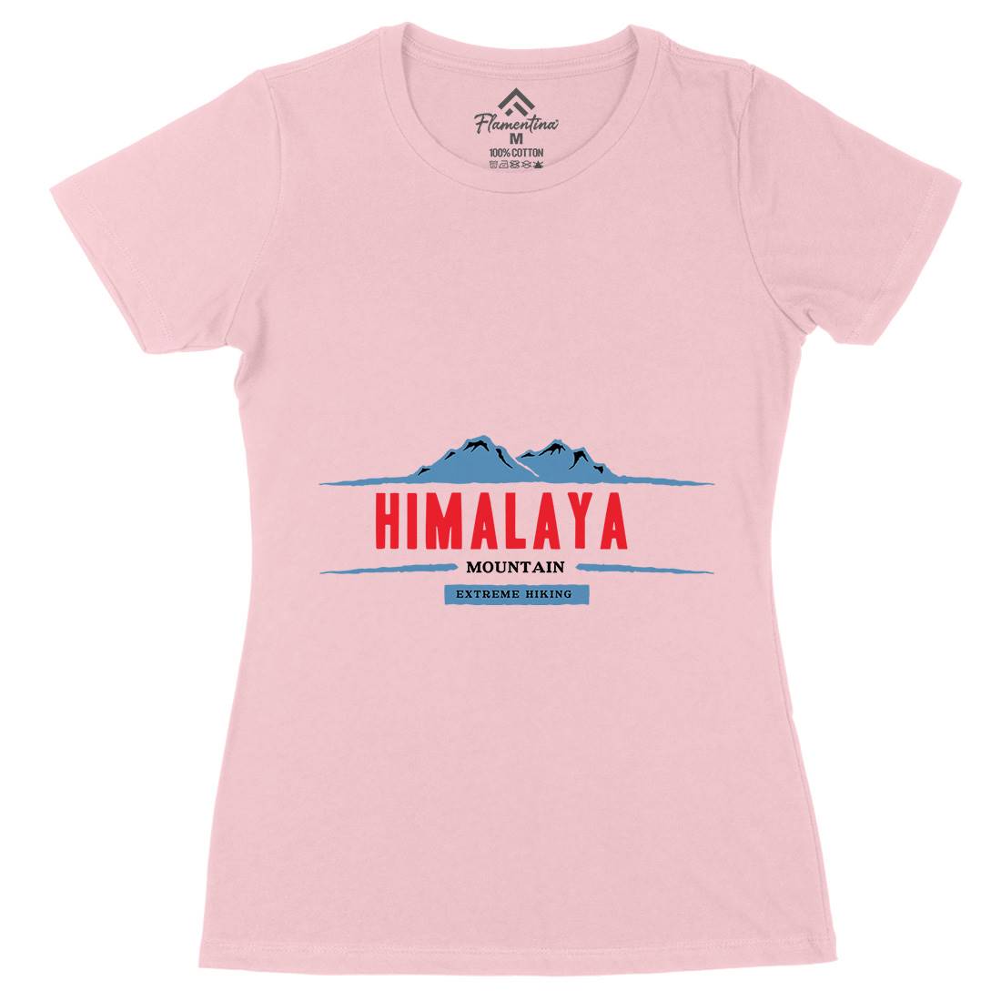 Himalaya Mountain Womens Organic Crew Neck T-Shirt Nature A329