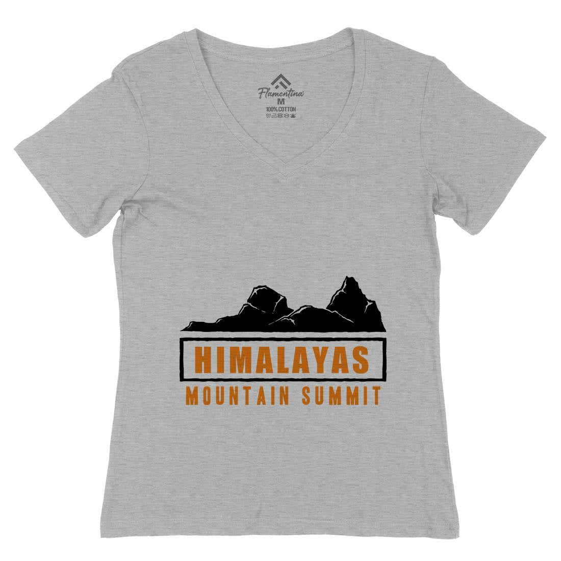 Himalayas Womens Organic V-Neck T-Shirt Nature A330
