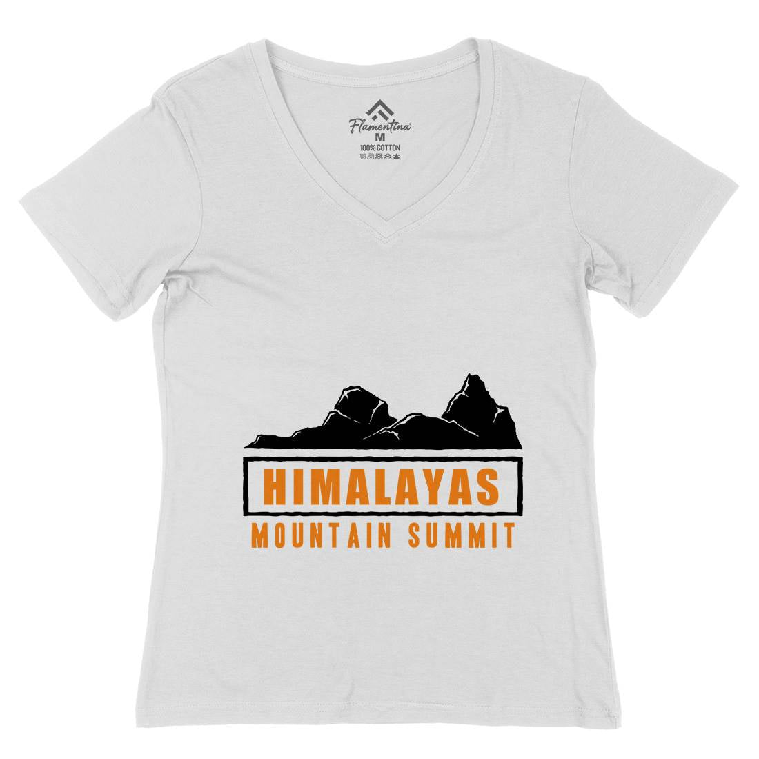 Himalayas Womens Organic V-Neck T-Shirt Nature A330