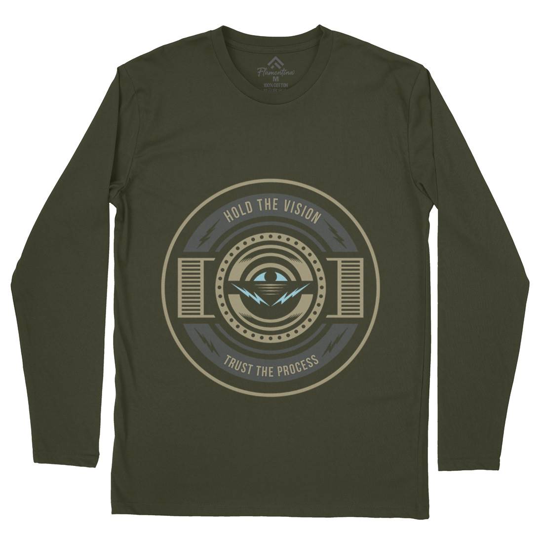 Hold The Vision Mens Long Sleeve T-Shirt Illuminati A331