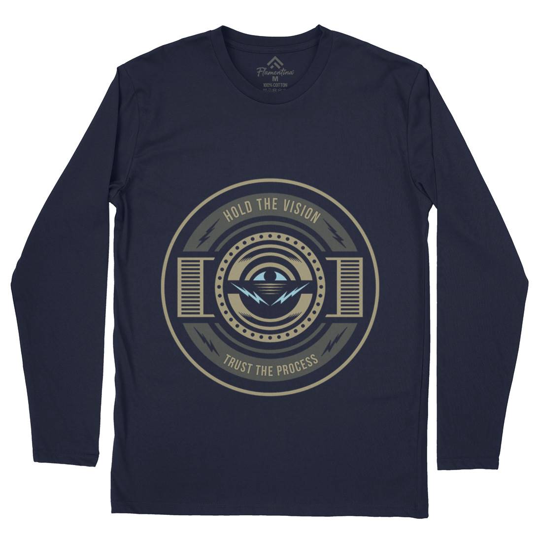 Hold The Vision Mens Long Sleeve T-Shirt Illuminati A331