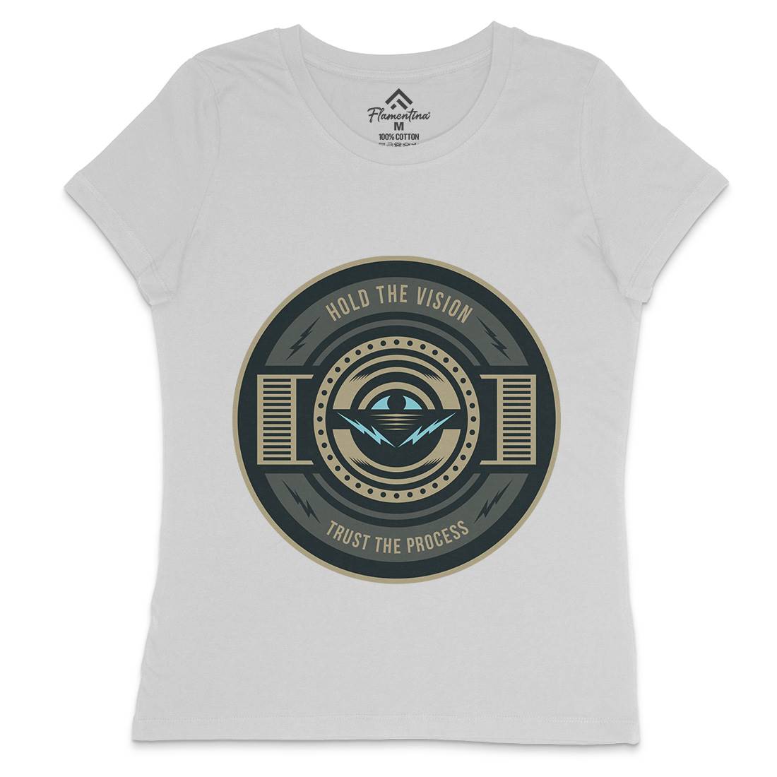 Hold The Vision Womens Crew Neck T-Shirt Illuminati A331