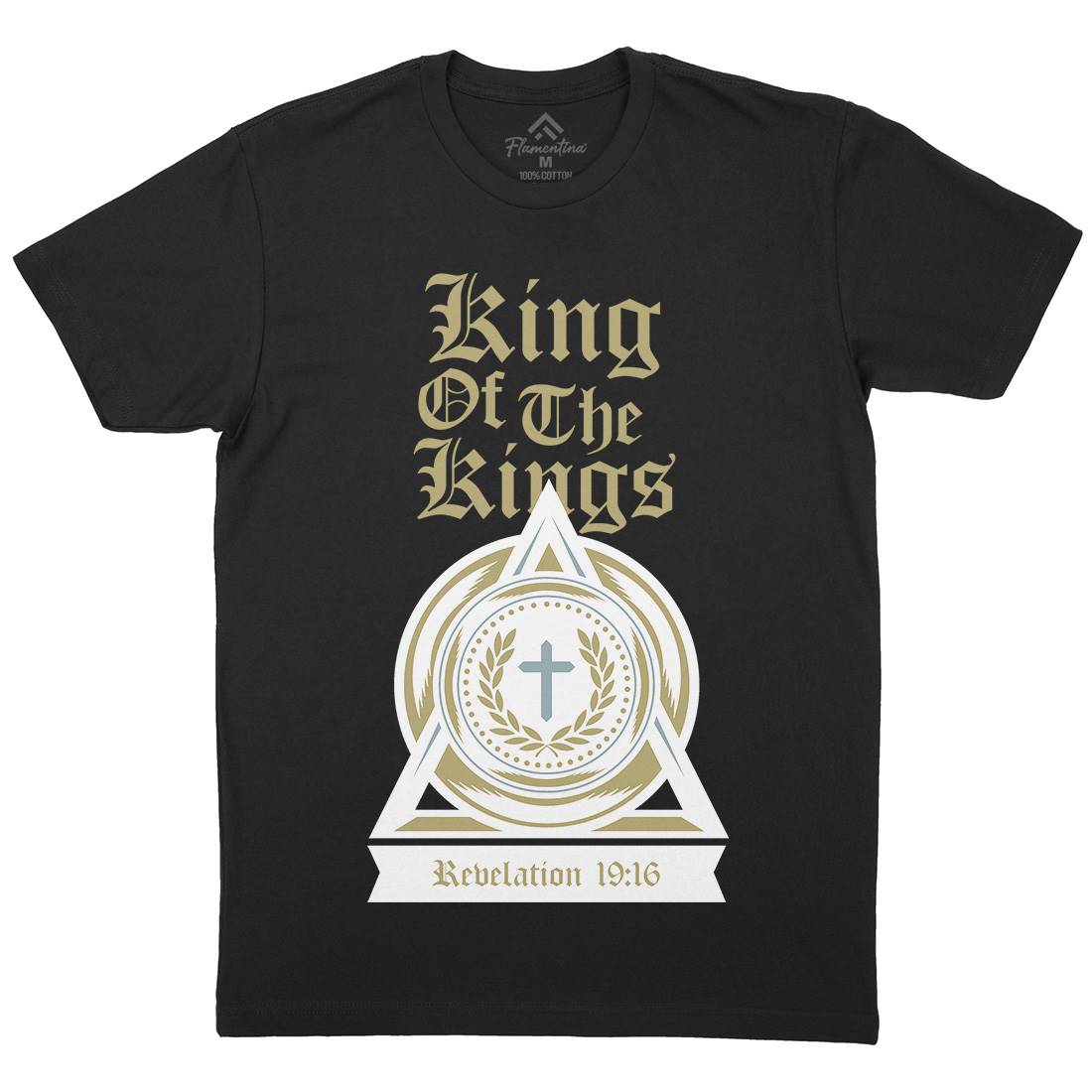King Of The Kings Mens Organic Crew Neck T-Shirt Religion A332