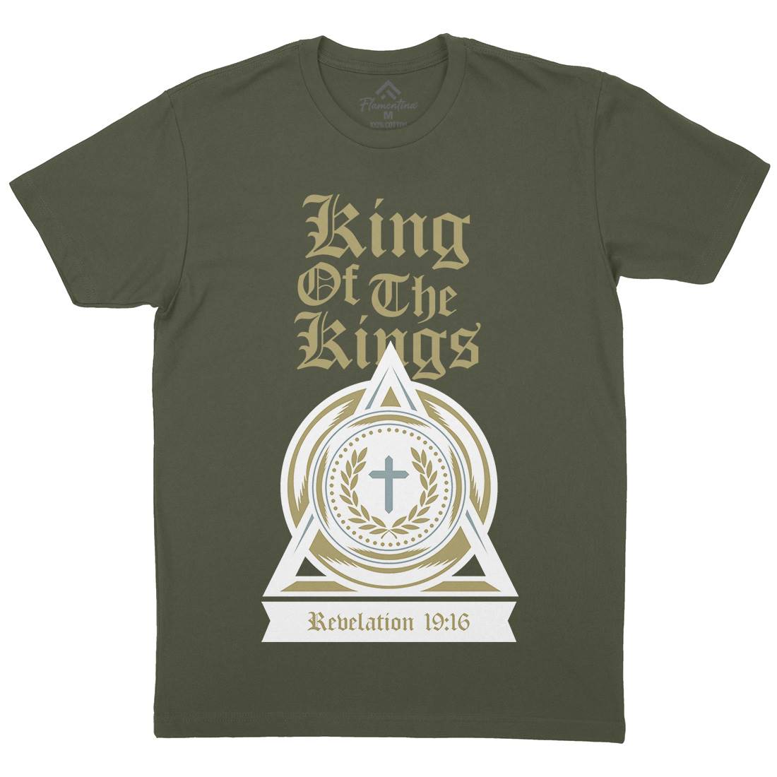 King Of The Kings Mens Organic Crew Neck T-Shirt Religion A332