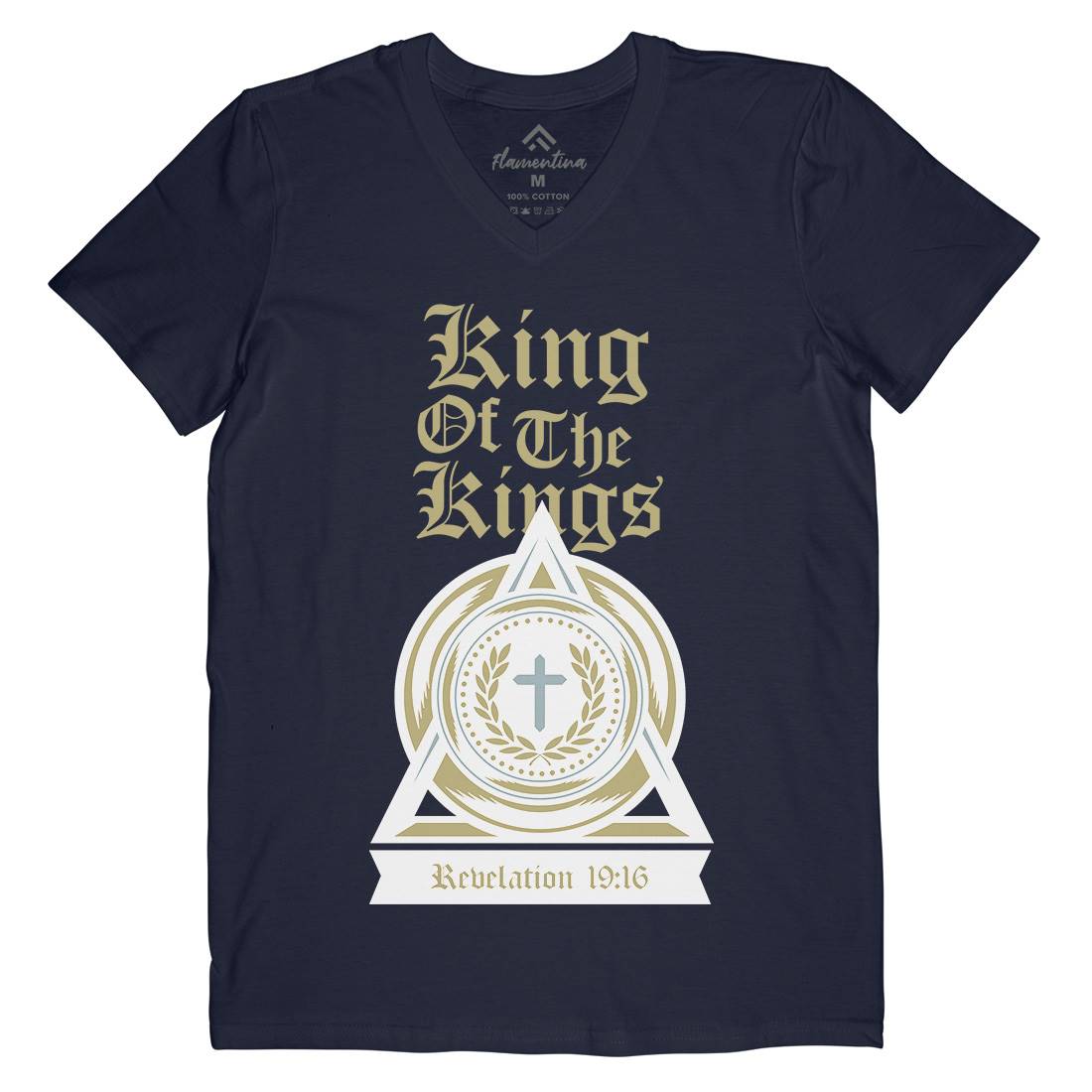 King Of The Kings Mens V-Neck T-Shirt Religion A332