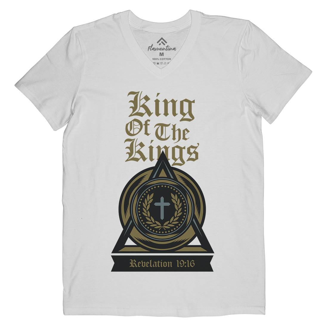 King Of The Kings Mens V-Neck T-Shirt Religion A332