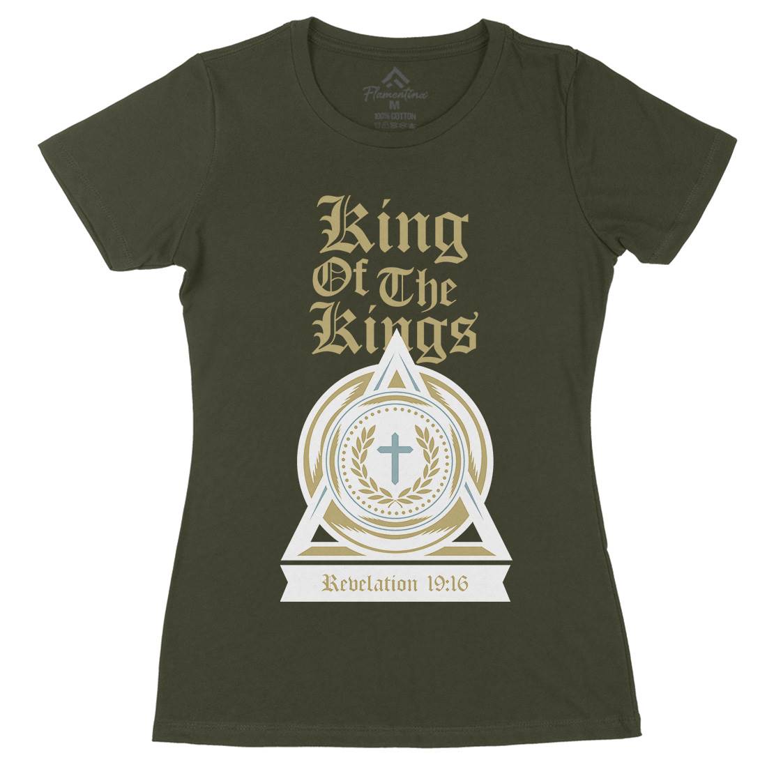 King Of The Kings Womens Organic Crew Neck T-Shirt Religion A332