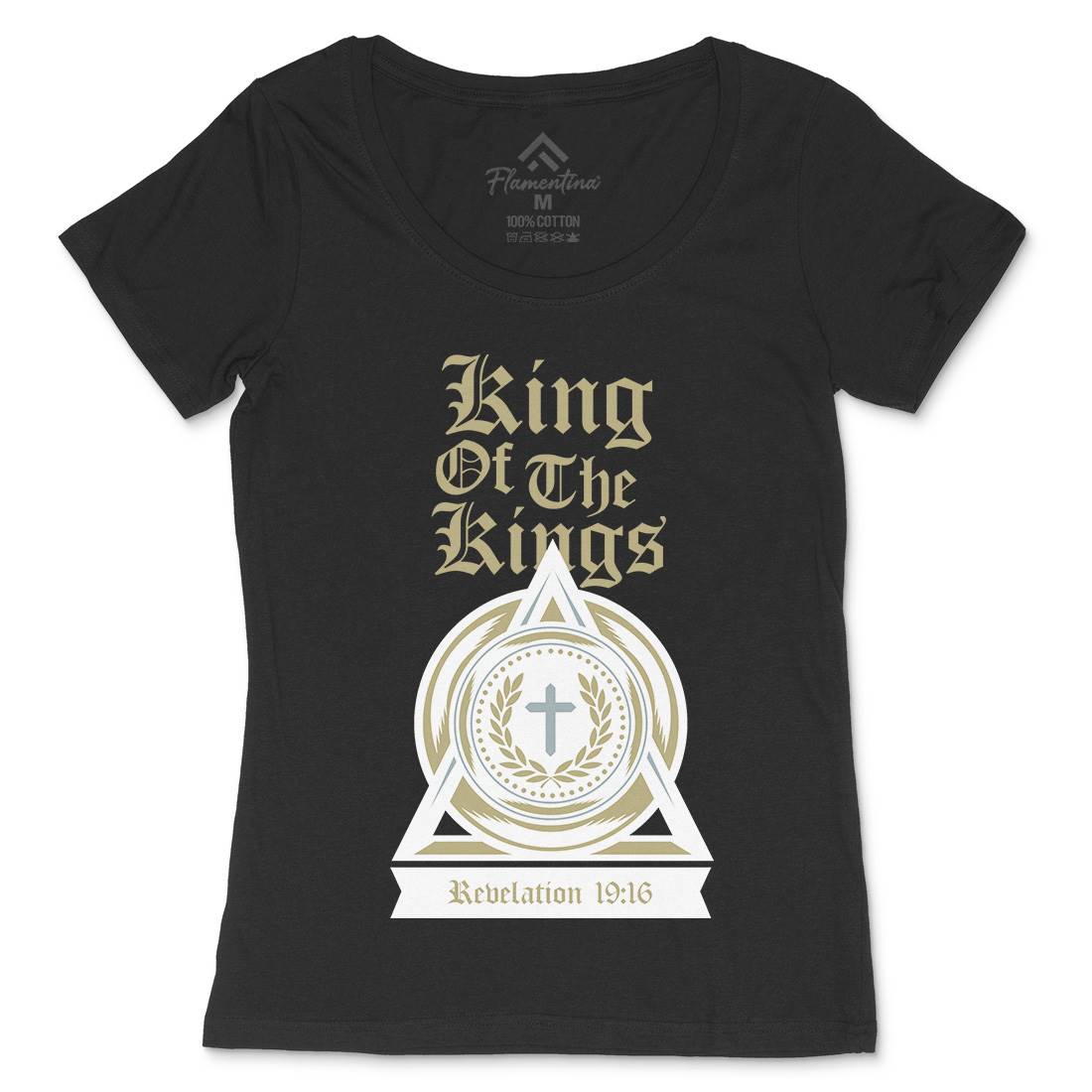 King Of The Kings Womens Scoop Neck T-Shirt Religion A332