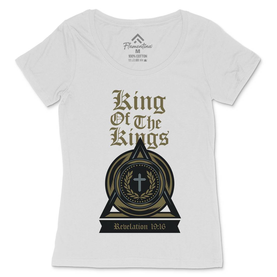 King Of The Kings Womens Scoop Neck T-Shirt Religion A332