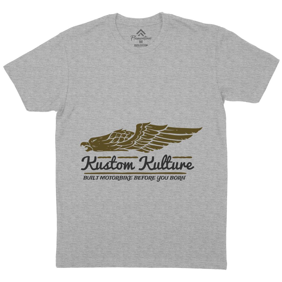 Kustom Kulture Mens Organic Crew Neck T-Shirt Motorcycles A333
