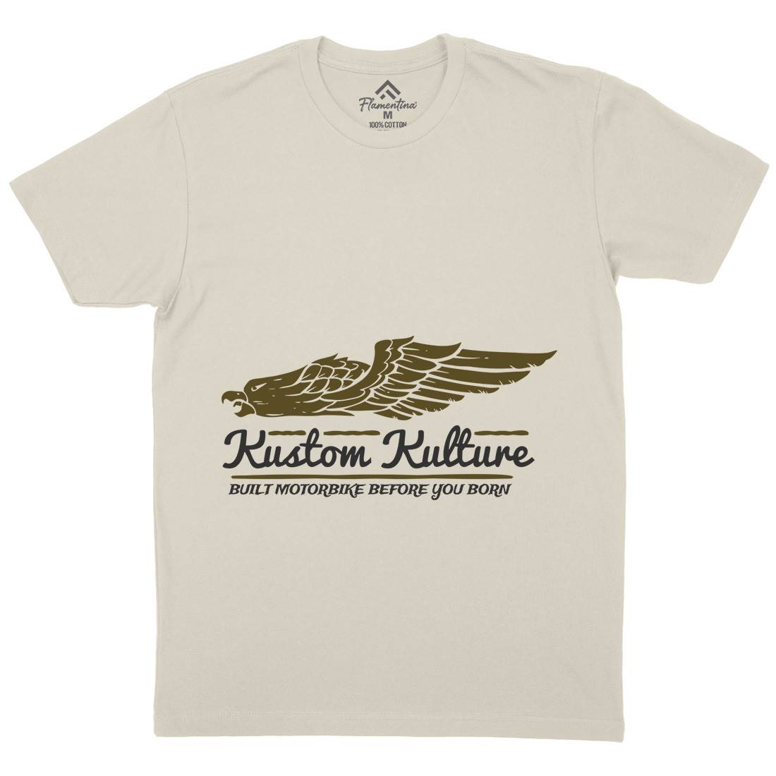 Kustom Kulture Mens Organic Crew Neck T-Shirt Motorcycles A333