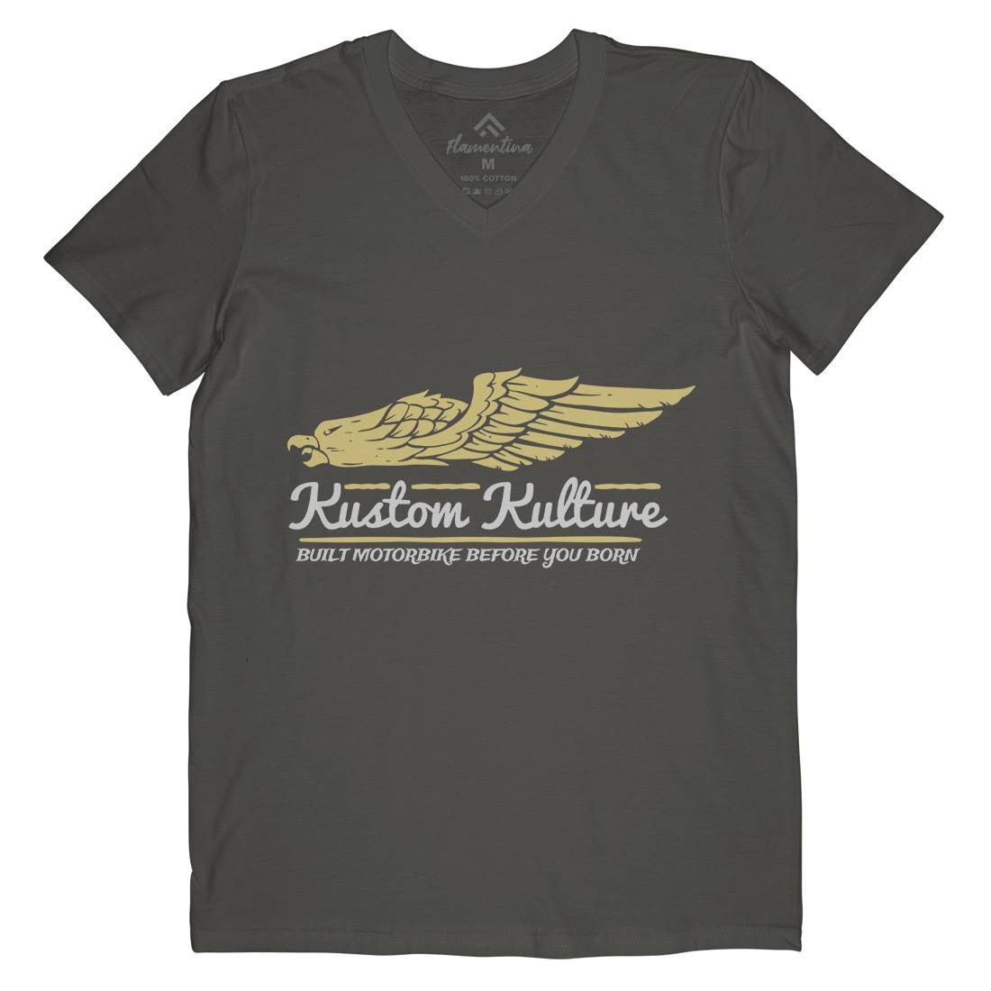 Kustom Kulture Mens V-Neck T-Shirt Motorcycles A333