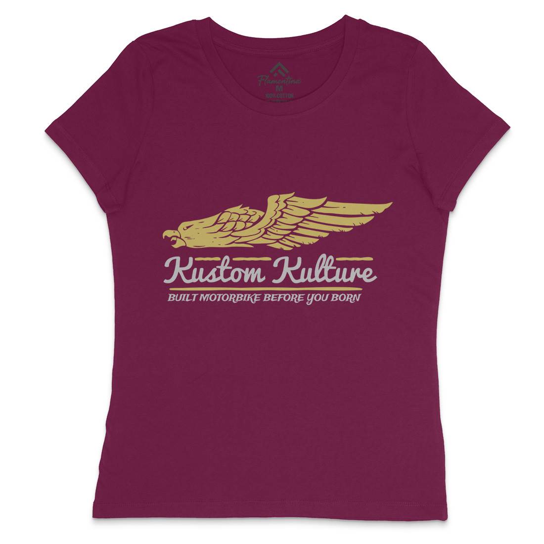 Kustom Kulture Womens Crew Neck T-Shirt Motorcycles A333